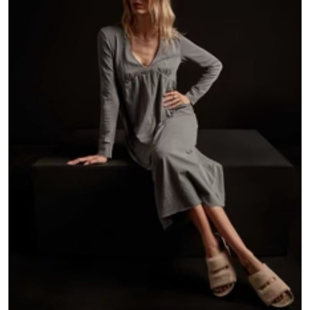 James Perse Recycled Brushed Empire Waist Dress